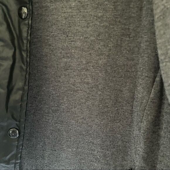 SAM NYC faux leather winter jacket coat fur trimmed hood black S - Picture 7 of 12